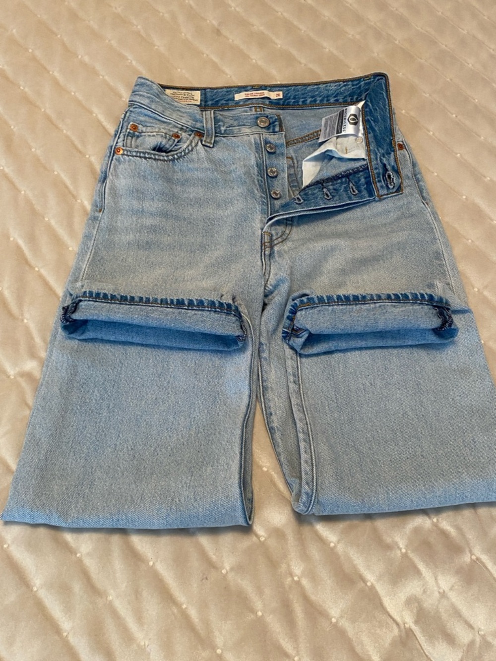 Ribcage straight light denim ladies size 26